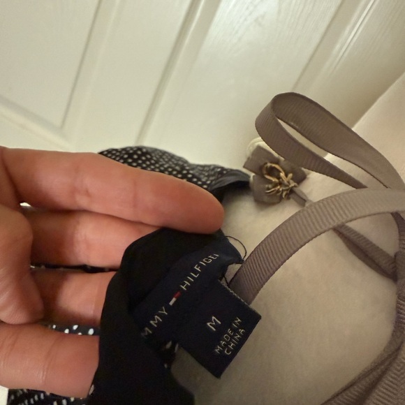 Tommy Hilfiger Black and White Polka Dot Women's Top - Picture 2 of 3